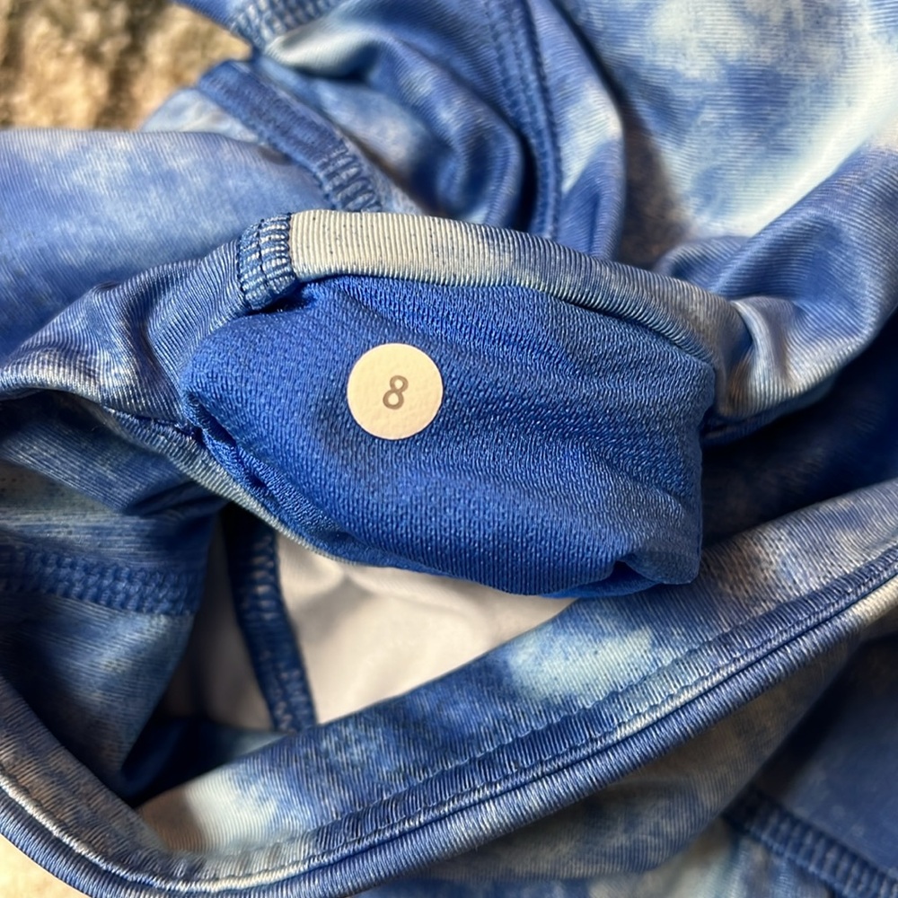 Lululemon Speed Track Short Tidal Trip Pipe Dream Blue Size 8 - Picture 4 of 9